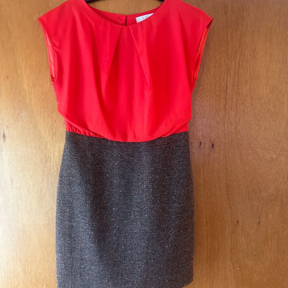 NWT Banana Republic Satin and Tweed Dress - Size 4P